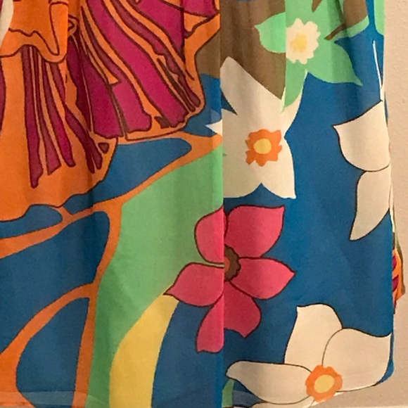 Tibi New York Dress Size 2 Floral Ruffle Jewels - Picture 4 of 8